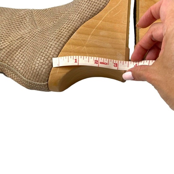 Alejandro Ingelmo Piton Snake Skin Leather Wood Platform Artsy Boots Sz 8 - Picture 7 of 11